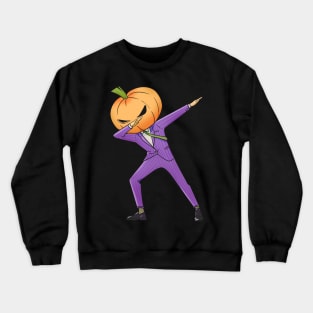 Dabbing Jack o Lantern Halloween Crewneck Sweatshirt